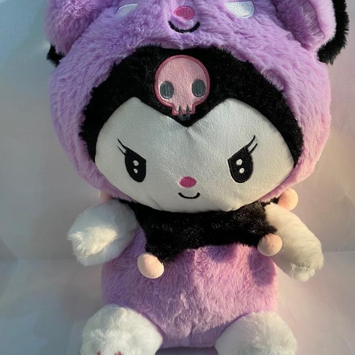 Pilihan- Boneka Kuromi Ungu Sanrio Lucu Boneka Lucu Besar Bordir Halus Lembut Empuk Kucing