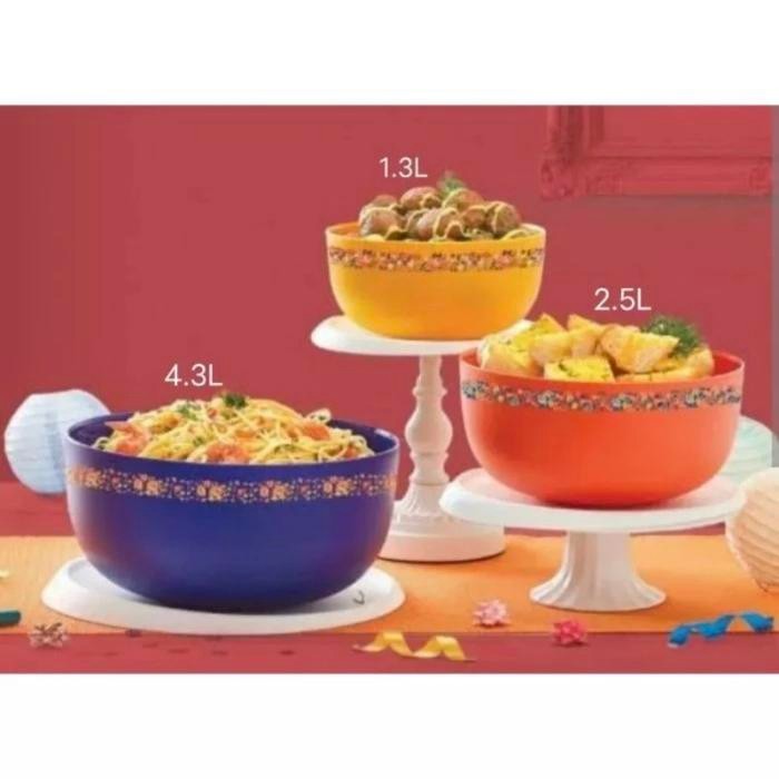 TUPPERWARE JUMBO BOWL SET 2 PCS UKURAN 3 LITER & 4 LITER
