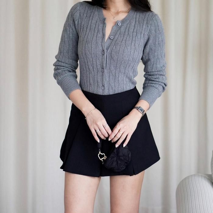 Karakiri - Carol Cable Knit Cardigan Top