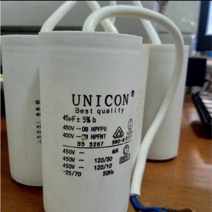 Kapasitor(capacitor)pompa 45uf 450 vac unicon