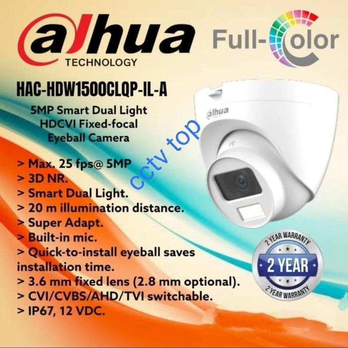 Kamera cctv dahua 5mp colorvu audio indoor bluit mic UHD 2560P