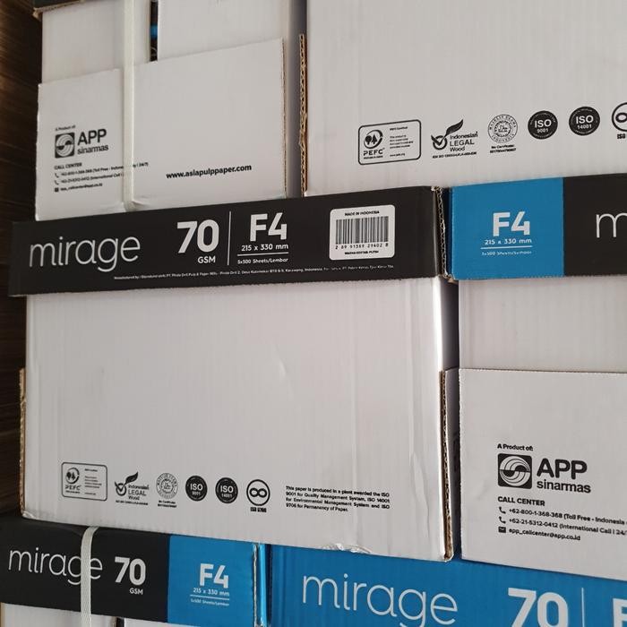 

Terlaris! Mirage 70G F4 Kertas Hvs Kertas Print 70G F4 Mirage