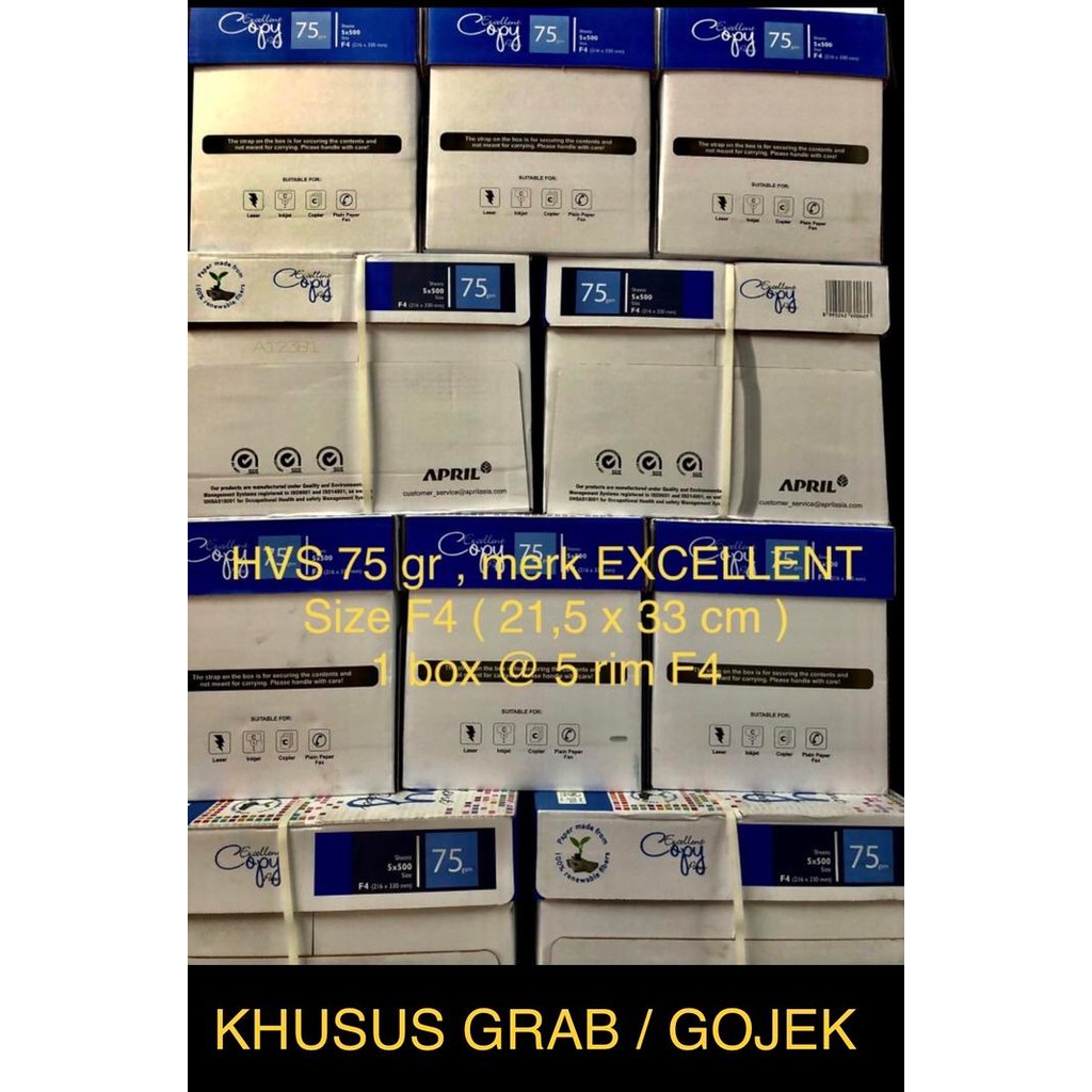 

Terbaru! Hvs F4 75 Gr Excellent ( Box ) Khusus Grab / Gojek