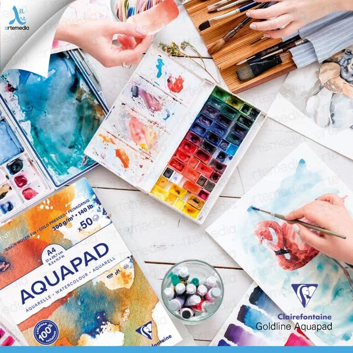 

Kertas Cat Air Clairefontaine Goldline Aquapad Watercolor Paper Pad