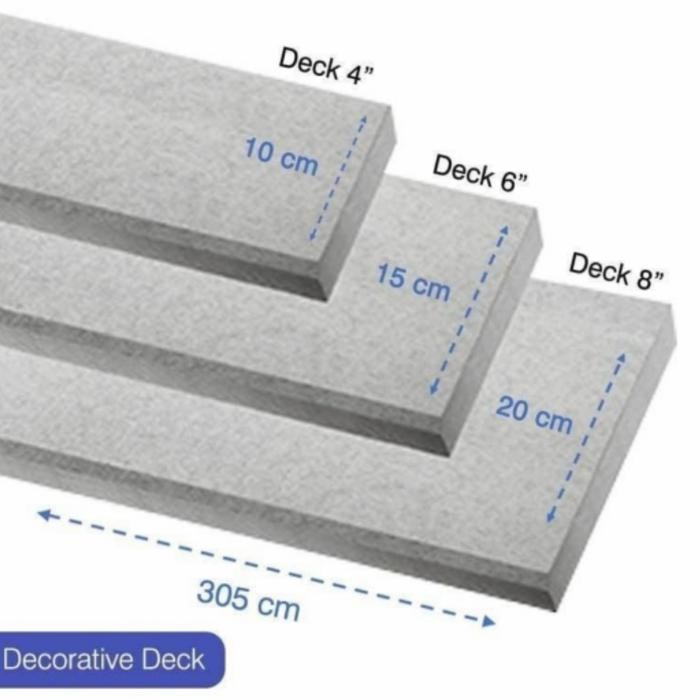 Conwood Deck 4" Conwood Deck 6" Conwood Deck 8" Lantai Decking Conwood