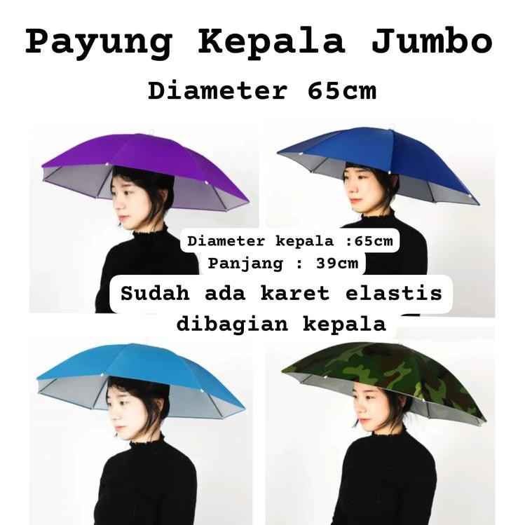 Payung kepala/payung Anti UV/payung serbaguna untuk anak atau dewasa/payung umbrella import/Payung