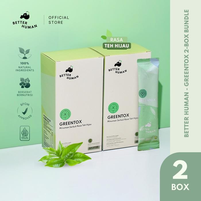 

Exp Lama Better Human Greentox Teh Hijau 2 Box 20 Sachet Bundle