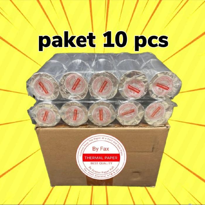 

Kertas kasir thermal 58/57x30mm kor struk paket 10 pcs Roll