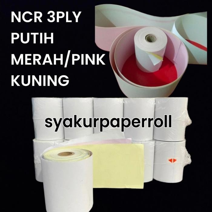 

Kertas kasir NCR 3ply 75x60 Roll Struk