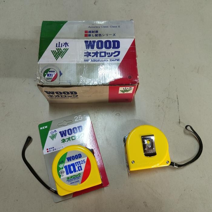Banyak Dicari Jmj - Meteran Pvc Kuning Wood 10 Meter Taiwan High Quality Measuring Tape Yellow