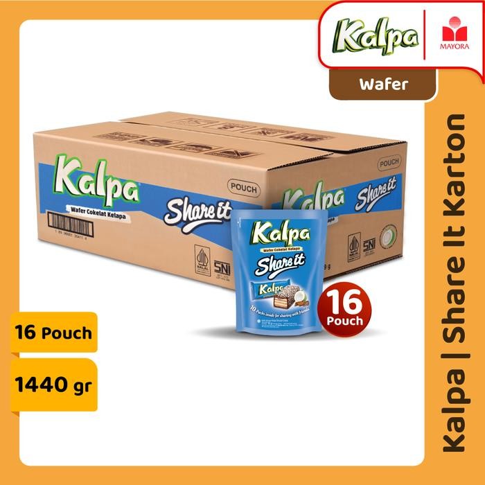 

1 Karton Wafer Kalpa Share it Wafer Cokelat Kelapa