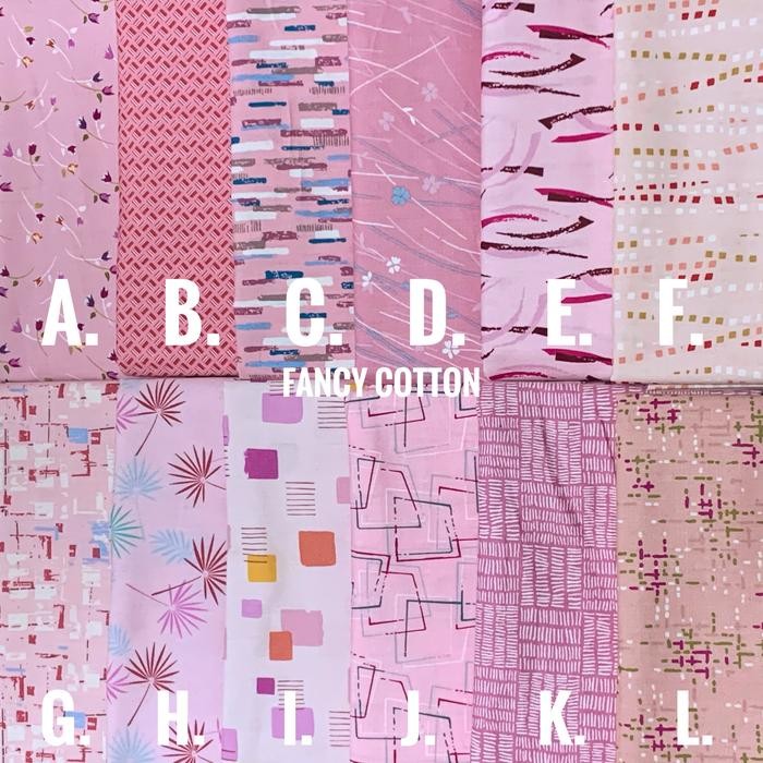 Pilihan- Kain Katun Jepang Motif Pink Series