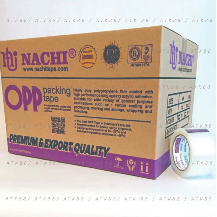 

Pilihan- Opp / Lakban Nachi 2" Bening/Coklat 72Pcs