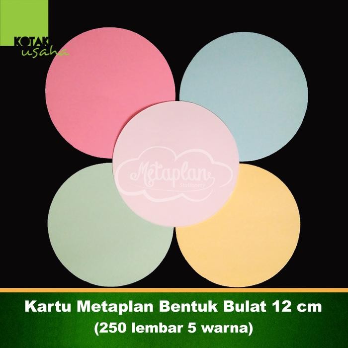 

Pilihan- Kartu Metaplan Bentuk Bulat 12 Cm (250 Lembar 5 Warna)