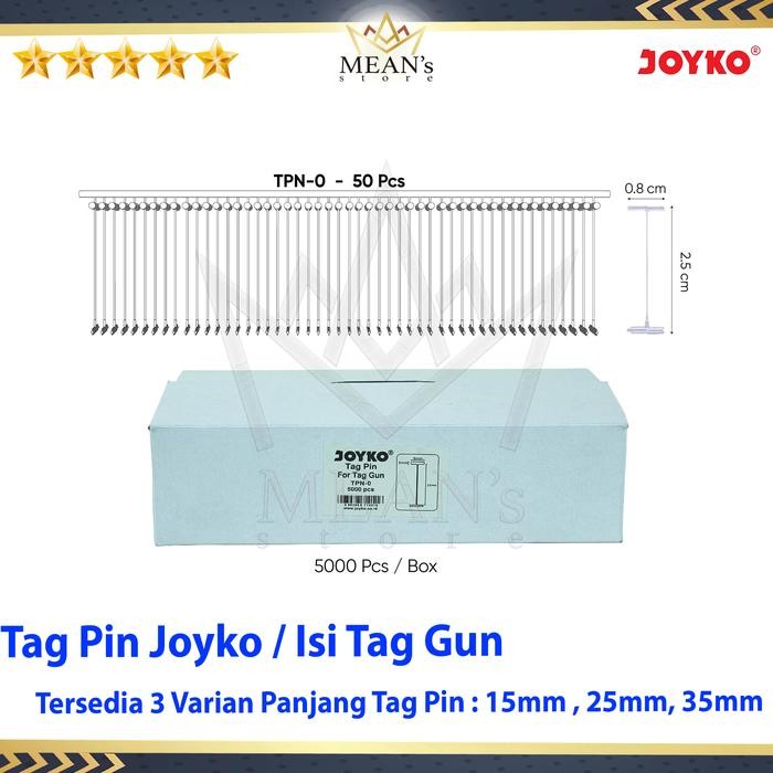 

Pilihan- Tag Pin Joyko Tpn 0 / Isi Tag Gun Tg 600 / Top Pin 15Mm 25Mm 35Mm