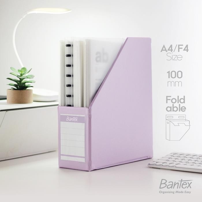 

Pilihan- Bantex Box File / Magazine File A4 F4 Folio 100 Mm Light Lilac
