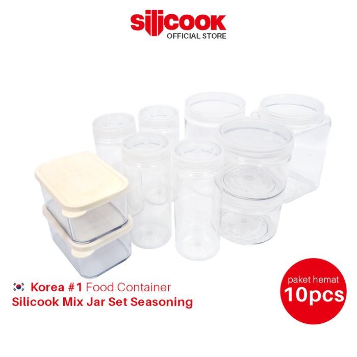 Silicook Mix Jar Set Seasoning - Container toples transparan