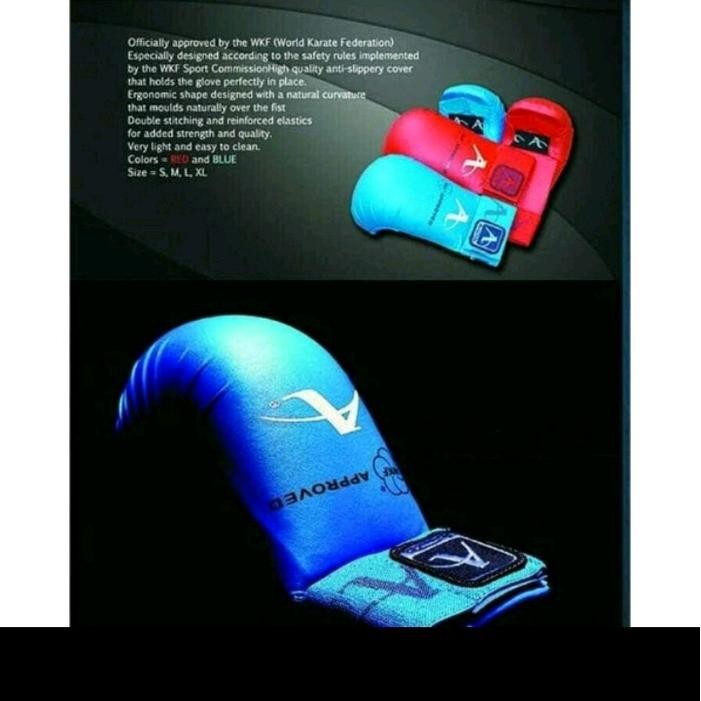 hand pro karate arawaza wkf approved boxing/karate kode 1210