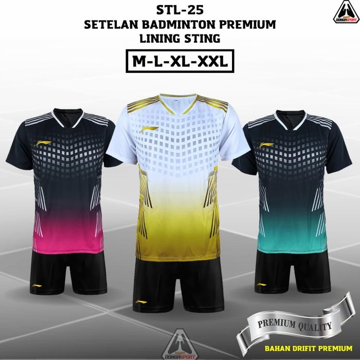 Pilihan- Stl Setelan Badminton Lining Setelan Bulutangkis Jersey Badminton