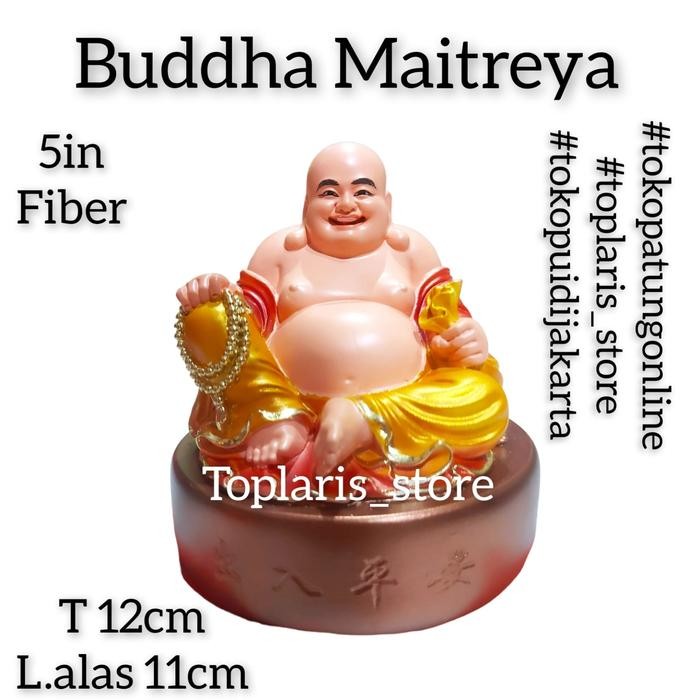 Patung Buddha Milekfo Duduk 5In Fiber