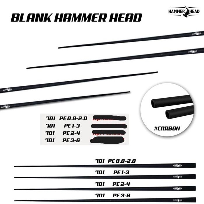Blank Carbon Hollow Hammerhead 701