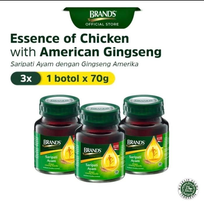 Brand's Paket Hemat Saripati Ayam Ginseng Amerika 70 Gr ( 3 Botol )