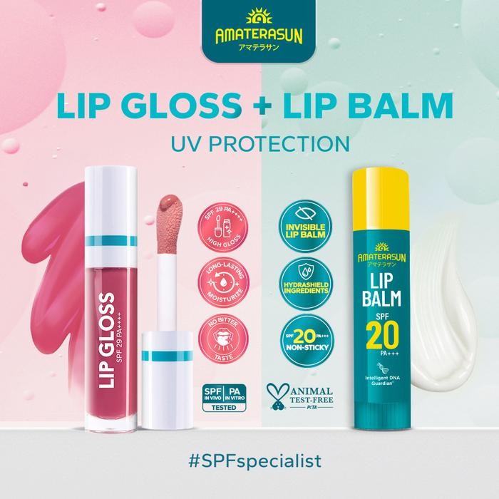 [AFFILIATES PICK] AMATERASUN [Bundle Lips SPF] SPF Lip Gloss x SPF Lip Balm
