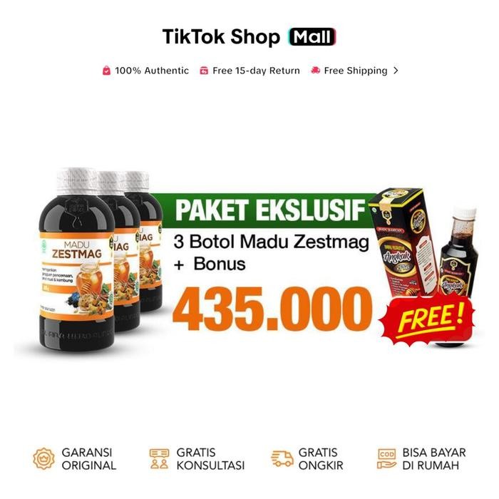 

Pilihan- [Flash Sale] Madu Zestmag (3 Botol) - Membantu Meringankan Gerd Bpom Halal Mui
