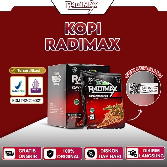 

Pilihan- Kopi Herbal Radimax Asli 100% Original - Isi 10 Sachet - Bpom Dan Halal