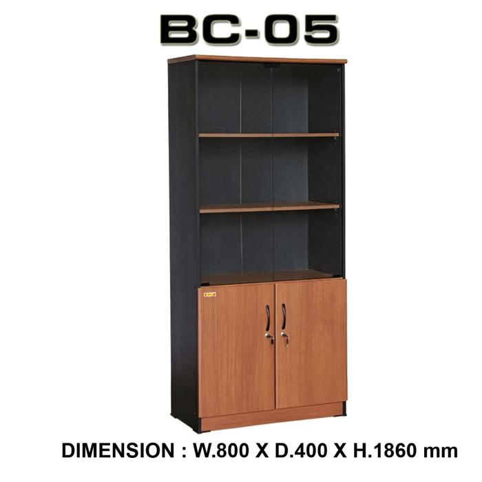 

Lemari Buku Lemari Arsip Vip Bc 05 Kombinasi Kaca Cherry