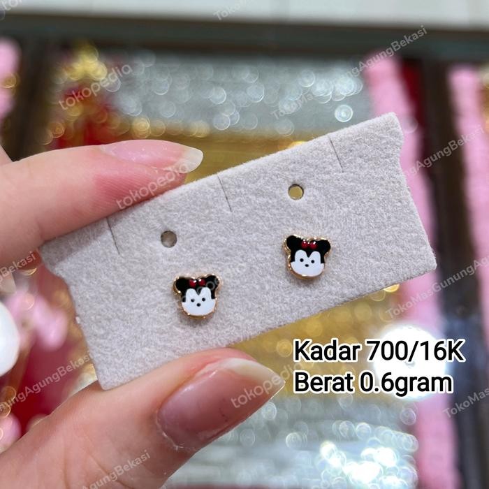 Anting Toge Karakter Anting Endloop Anting Anak Emas Kadar 700/16K