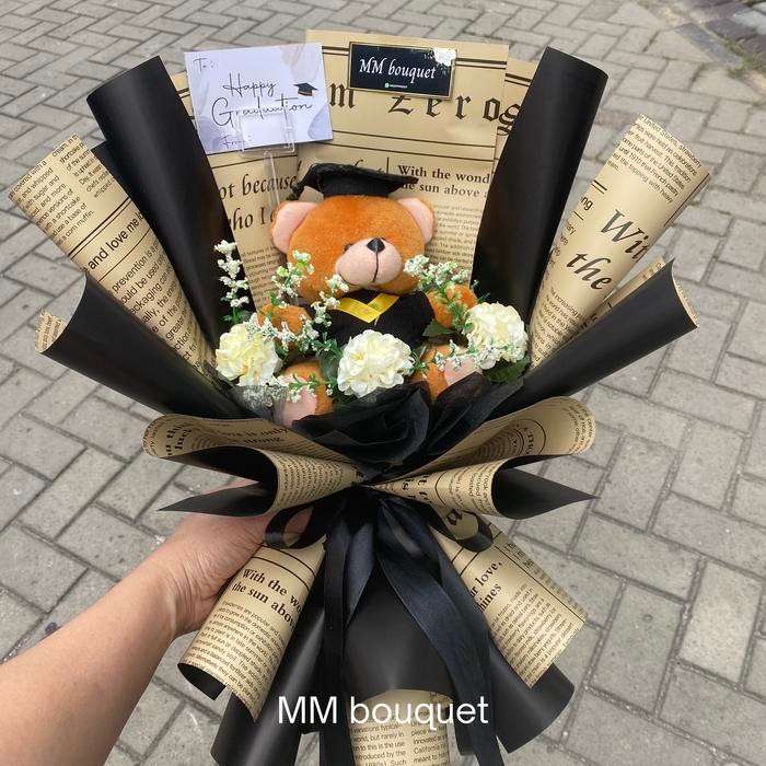 Buket Boneka Wisuda Cowok-Buket Boneka Wisuda