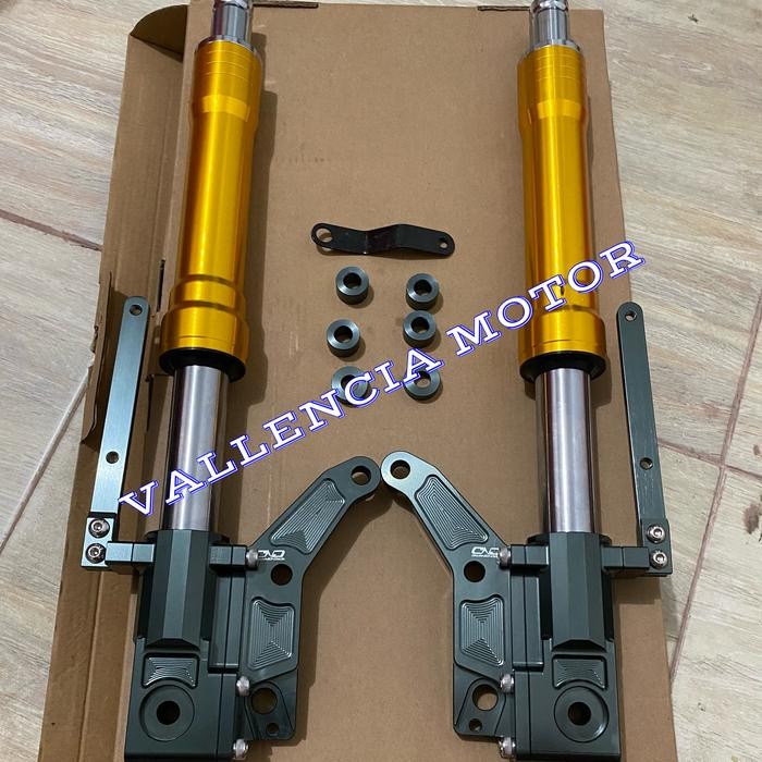 SHOCK DEPAN NUI YAMAHA AEROX 155 NVX - usd aerox155 nui doube disc