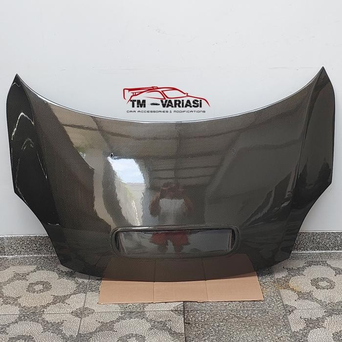 Kap Mesin Carbon Suzuki Swift 2005 - 2012 Mini Style Grab/Gosend