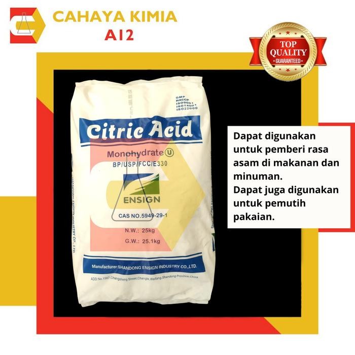 

Umbara.shop Citric Acid Monohy (Citrun) ex. RRC (Food Grade) 1 zak (25 kg) INSTANT