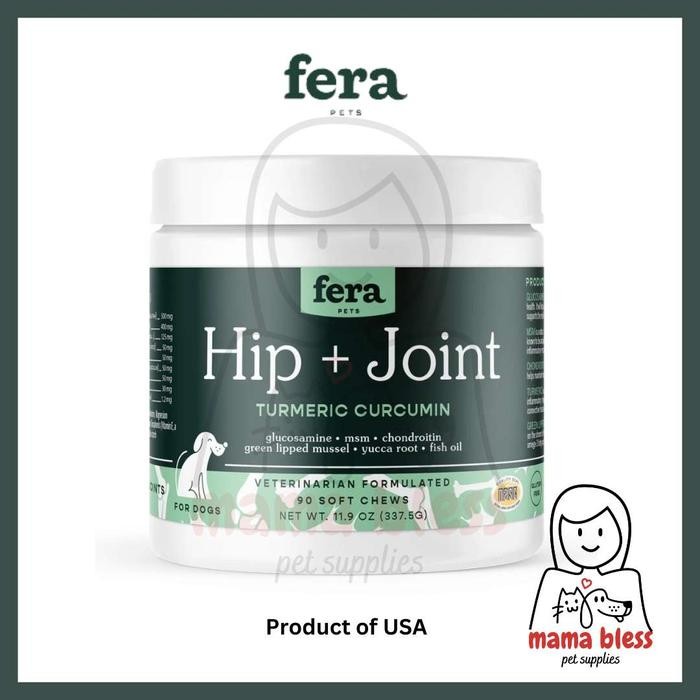 NEW PRODUK FERA PET ORGANICS SUPLEMEN KESEHATAN TULANG & PERSENDIAN ANJING HIP+JOINT WITH TURMERIC