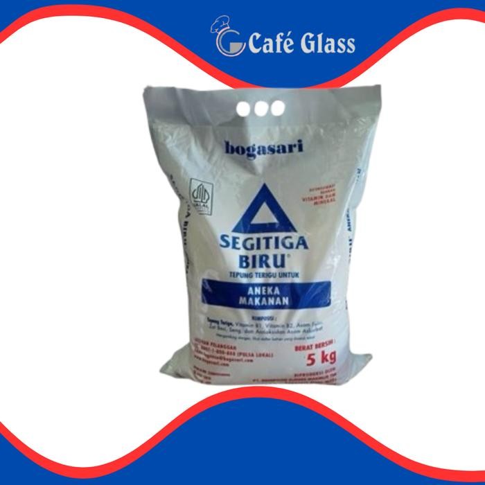 

Tepung Terigu Bogasari Segitiga Biru 5Kg / Tepung Protein Sedang