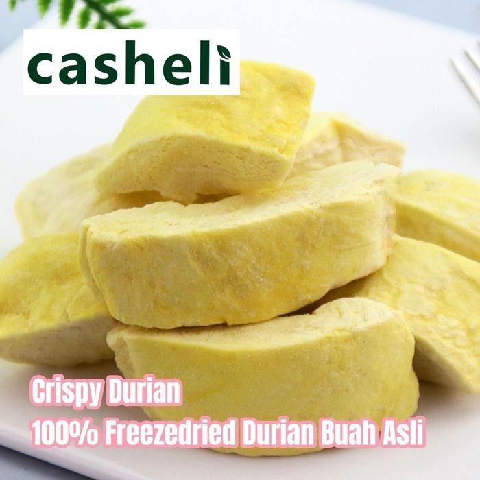 

casheli Crispy Freeze-dried Durian Pure Durian Buah Asli freeze dried Food Snack Cemilan Makanan
