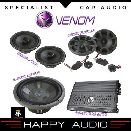 PAKET AUDIO MOBIL FULL SET SOUND SYSTEM VENOM ELEMENTO VETO SERIES