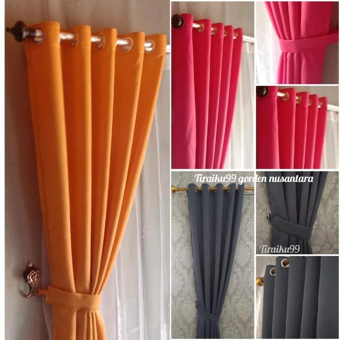 Pilihan- Gorden Polos Minimalis Panjang 250 Cm Hordeng Jendela