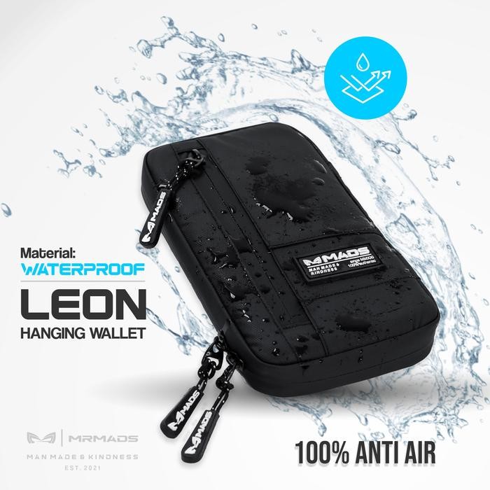 Ori - Mr Mads Leon Hanging Wallet Tas Slingbag Kecil HP Dompet Waterproof Pria