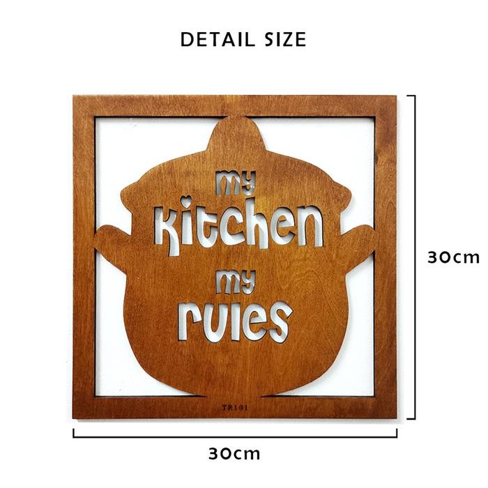 TERBARU Hiasan dinding kayu tema coffee dapur / hiasan dinding dapur / hiasan ruang makan CTKBB02