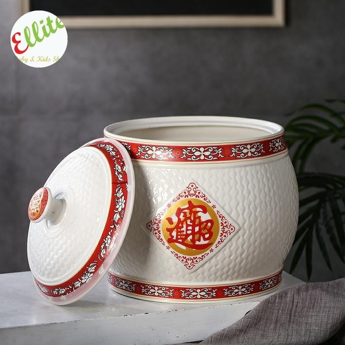 TEMPAT BERAS KERAMIK GUCI BERAS KERAMIK FENGSHUI