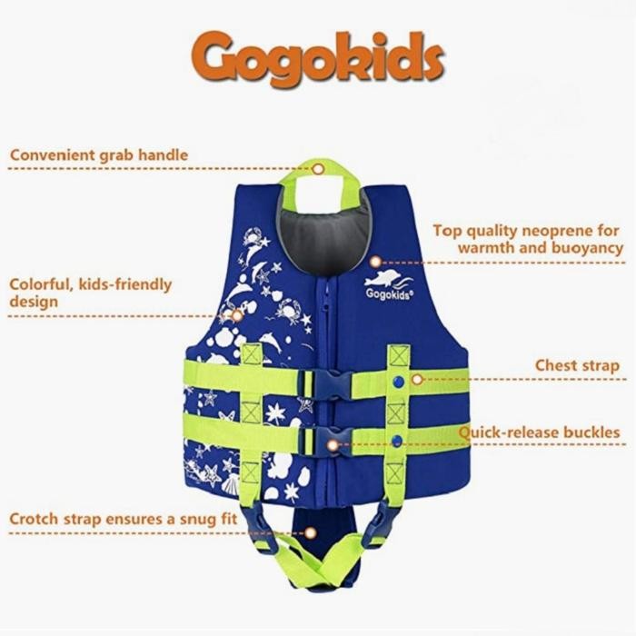 Gogokids Life Jacket Vest Kids - Pelampung Renang Snorkeling Anak