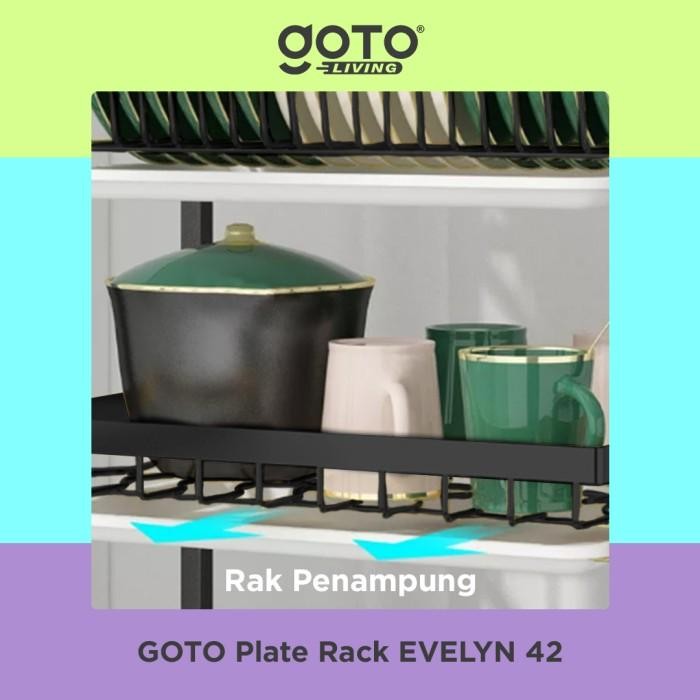 Goto Evelyn Rak Serbaguna Pengering Cuci Piring Dapur Susun Wastafel
