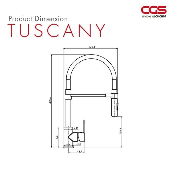 Kitchen Sink Bak Cuci Piring Dapur Stainless Steel 1 Lubang CGS ZIROS 700-IU dan CGS TUSCANY - Paket