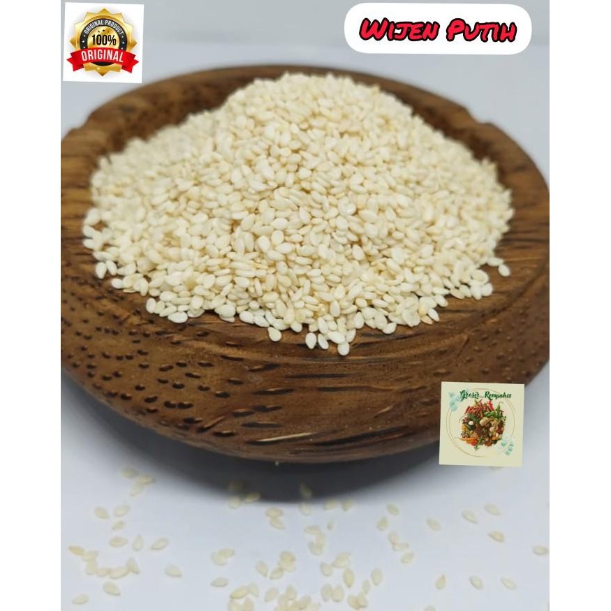 

DISKON Wijen Putih / White Ses Seed / Biji wijen Putih 500gram READY STOCK