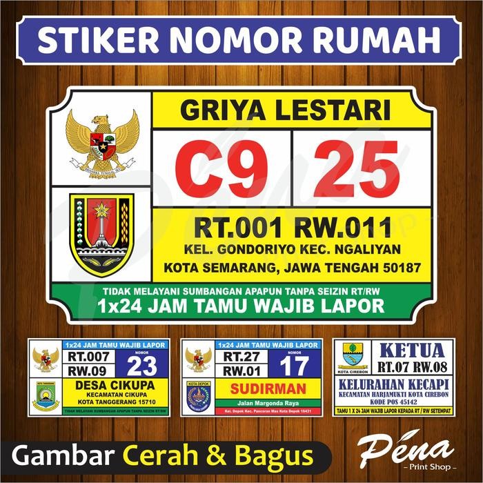 

Readyyy STIKER NOMER RUMAH Custom Awet Tahan Air Waterproof Gambar Cerah Bagus Terbaru