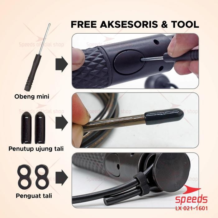 Promo Speeds Lompat Tali Outdoor Skipping Lompat Tali Untuk Olahraga Loncat Jump Rope Alat Olahraga