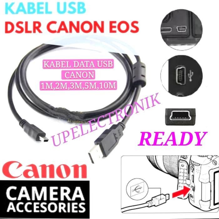 CANON KABEL DATA USB DSLR 10M ORIGINAL UNTUK SEMUA KAMERA CANON DSLR MIROLESS SEMI PRO DAN POCKET